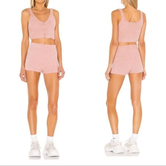Superdown 2‎ Piece Soft Tank Shorts Outfit in Pink Size Extra Small - Picture 1 of 8